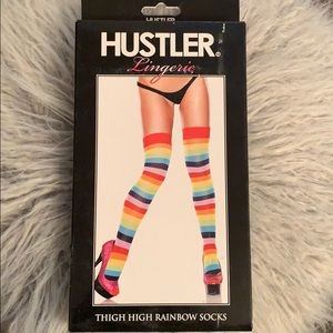 Hustler Thigh High Rainbow Socks